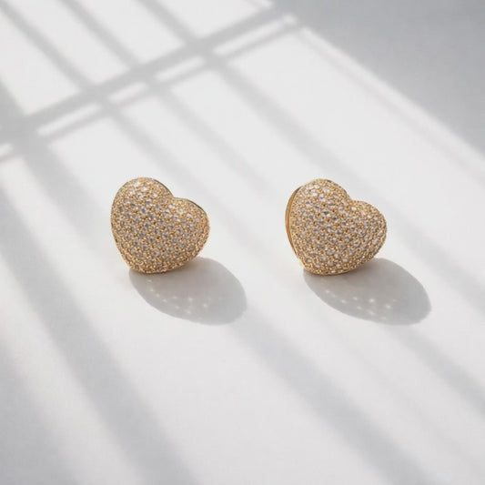 Golden heart stud